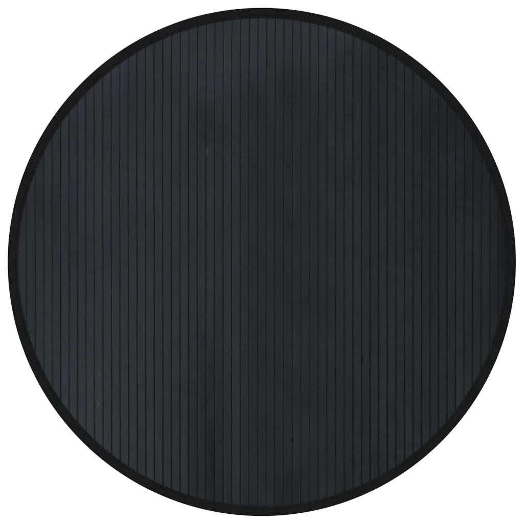 Tappeto Rotondo Nero 100 cm in BambÃ¹