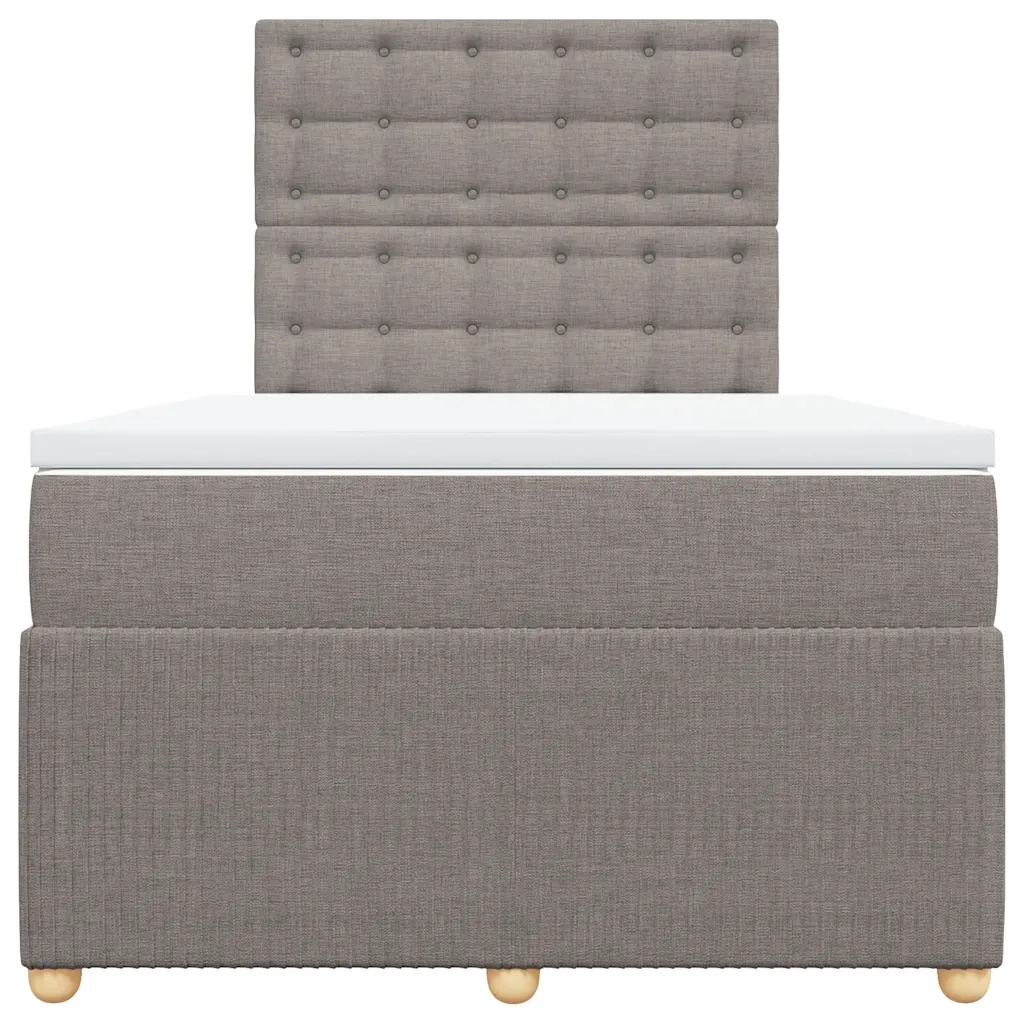 Giroletto a Molle con Materasso Tortora 120x200 cm in Tessuto 3294341
