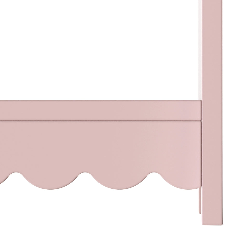Guardaroba Aperto Vestnes per Cameretta 90x80x38 cm a Misure di Bimbi - Rosa/Bianco [en.casa]