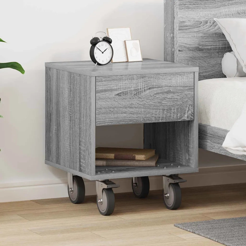 Comodino | Armadio da Notte | Mobiletto da notte Grigio Sonoma 40,5 x 40 x 48 cm Legno multistrato
