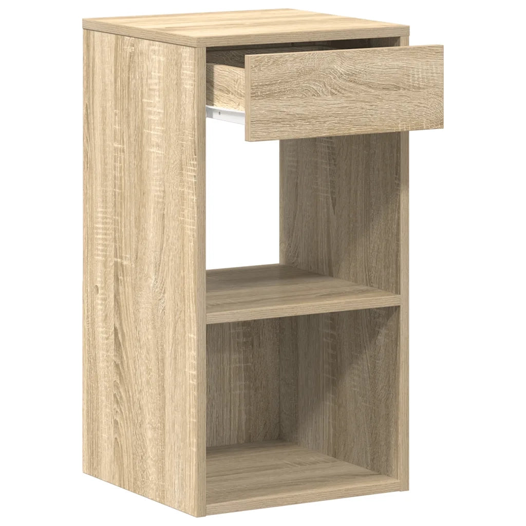 Set di 2 Comodini | Armadio da Notte | Mobiletto da notte con Cassetto Rovere Sonoma 35x34x66,5 cm