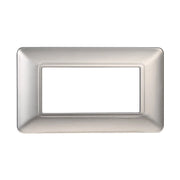 Placca Plastica Serie Starlight 4P Colore Silver Compatibile Con Vimar Plana
