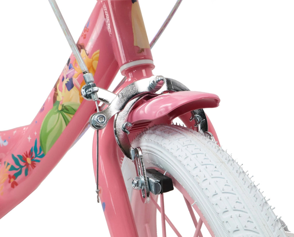 Bicicletta per Bambine 12" Disney Princess Freno Caliper e Stabilizzatori in Acciaio Hi-Ten Rosa