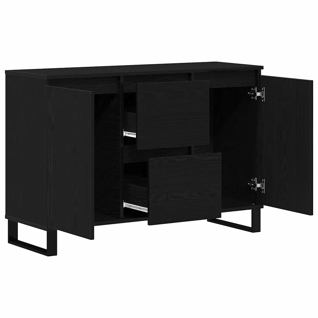 Credenza Rovere Nero 101,5 x 35 x 70 cm Legno multistrato 862935
