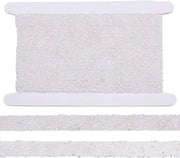 Tape decorativo con cristalli bianchi e perle 6,4 m - autoadesivo - con bordo di cristalli bianchi - per decorazione di matrimonio e DIY