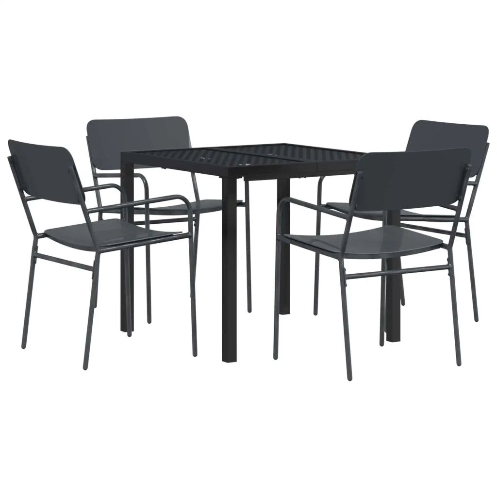 Set Mobili da Esterno 5 pz Antracite Acciaio 3422868