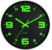 Orologio da Parete con Luce, Stile, Silenzioso, 25 cm, Orologio da Parete con Lampada, Alimentato da Batterie, Orologio da Parete in Vetro Moderno, Decorativo per Cucina, Casa, Camera da Letto, Ufficio