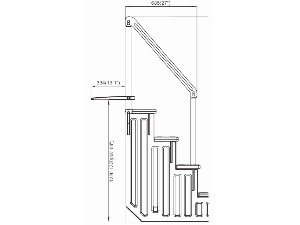 Scala semplice per piscina