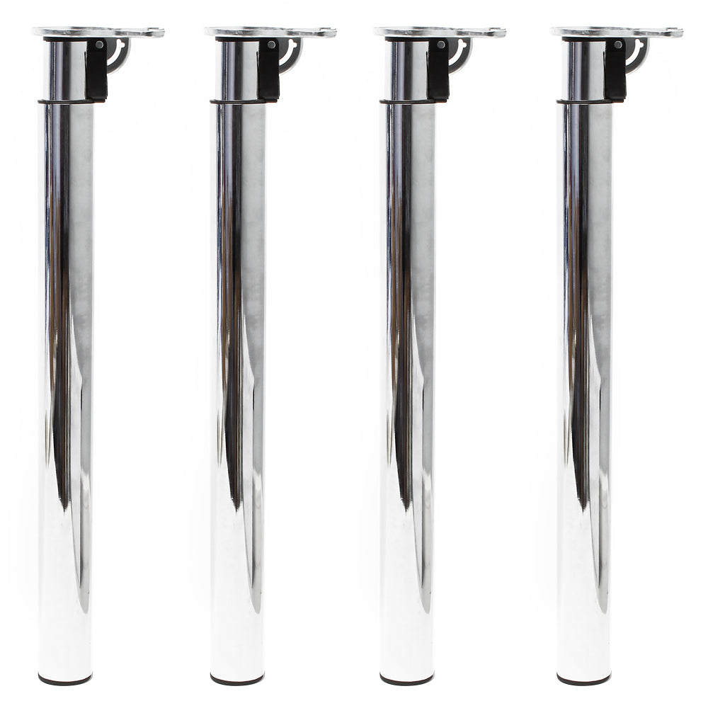 Set 4 gambe tavolo in cromo altezza regolabile 70-110 cm Piede per mobili