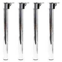 Set 4 gambe tavolo in cromo altezza regolabile 70-110 cm Piede per mobili
