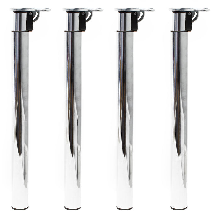 Set 4 gambe tavolo in cromo altezza regolabile 70-110 cm Piede per mobili