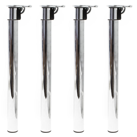 Set 4 gambe tavolo in cromo altezza regolabile 70-110 cm Piede per mobili