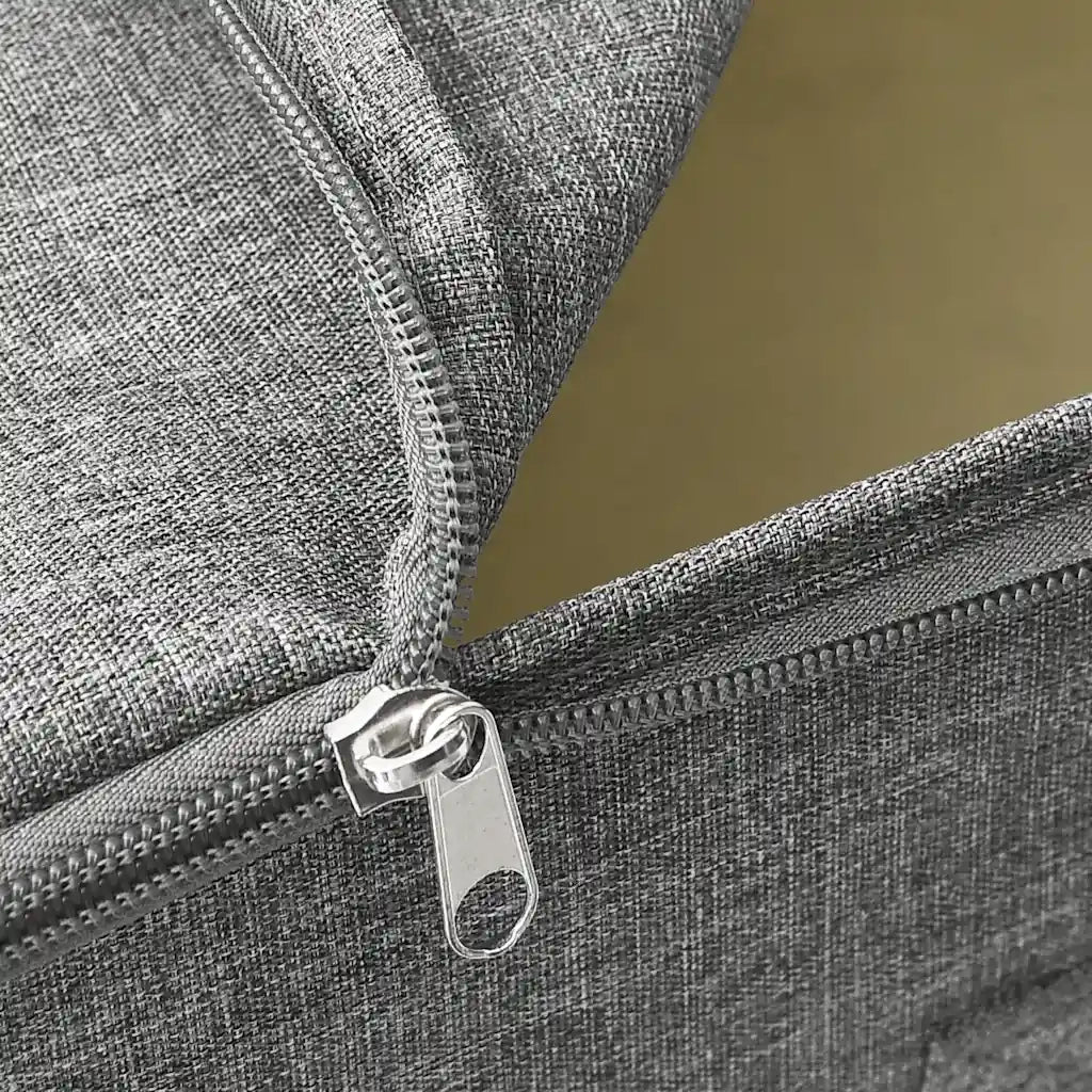 Scatole Portaoggetti 2pz in Tessuto 43x34x23 cm Grigio 332910