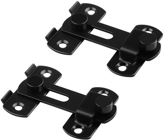 Gancio di Sicurezza per Finestre - Alta Sicurezza - Bloccaggio a Scorrimento - Gancio per Finestre - Acciaio Inossidabile - Installazione Facile - 100 mm x 70 mm x 20 mm - Sistema di Bloccaggio