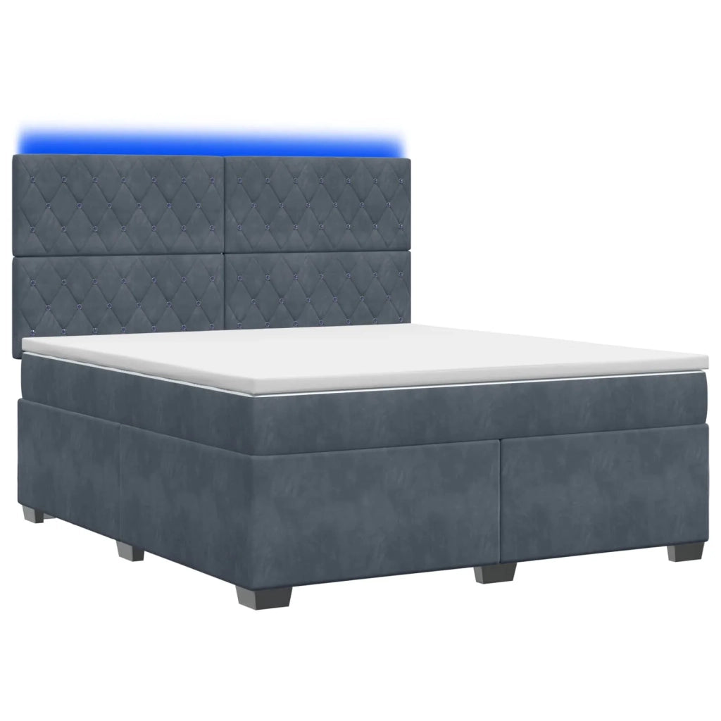 Letto box spring con materasso Grigio Scuro 180 x 200 cm 3455151