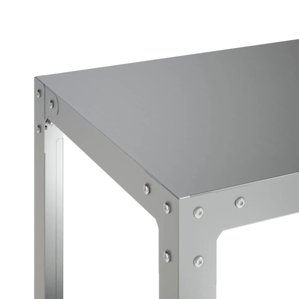 Tavolo da rinvaso 60 x 40 x 80 cm Acciaio zincato Argento 8014874