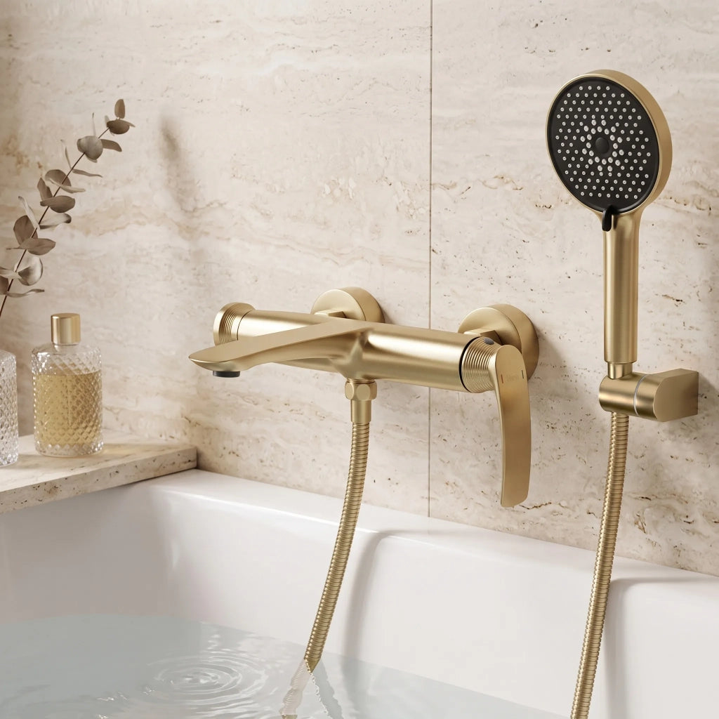 Rubinetto Da Vasca Premium Rea Como Brush Gold
