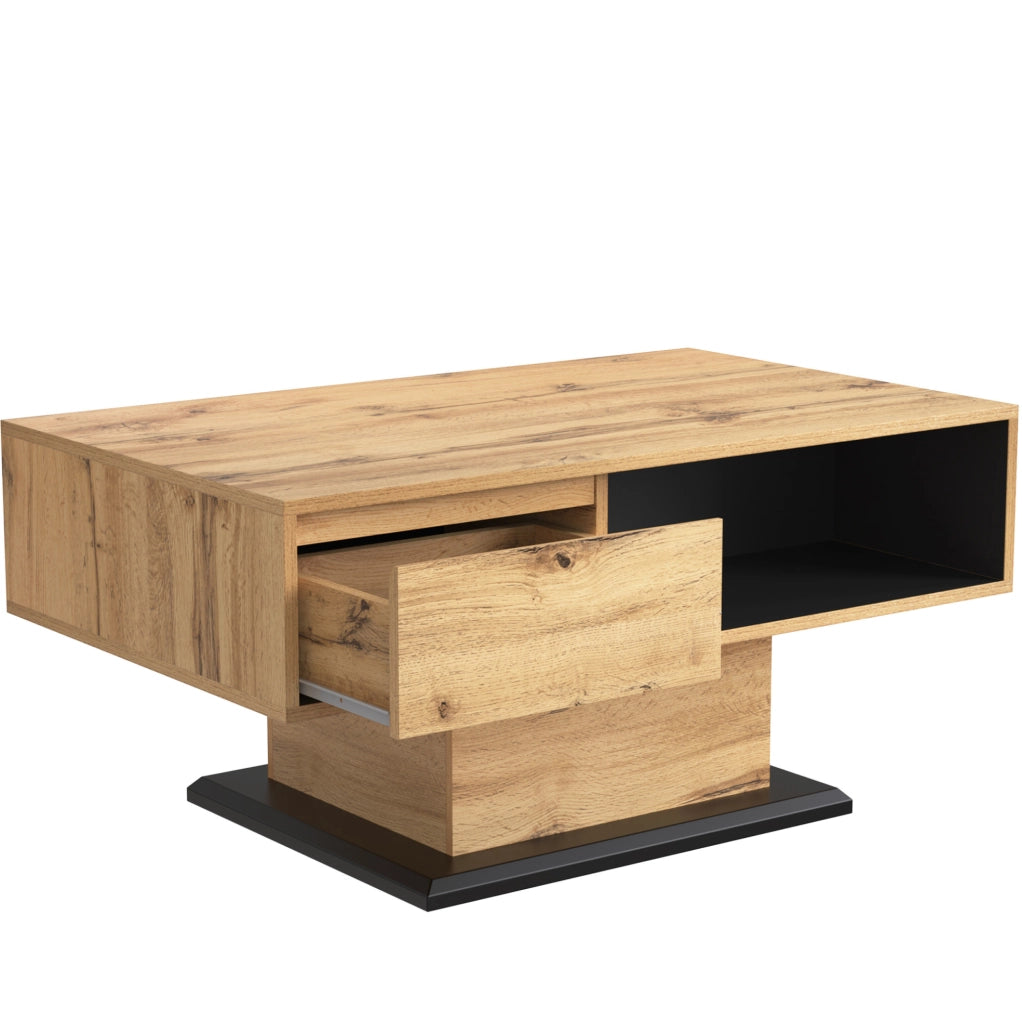 TAVOLO DA CAFFÈ 100x47x60 cm Effetto Quercia Naturale con cassetto