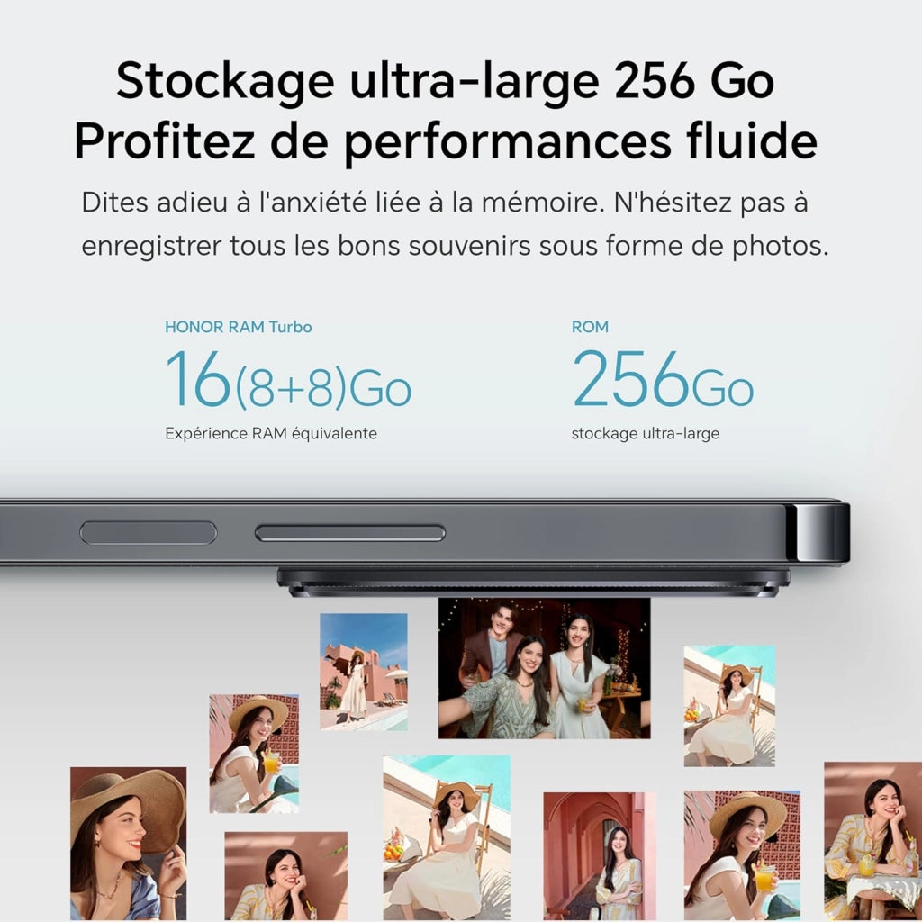 Smartphone Honor 5G, Android 14, nero
