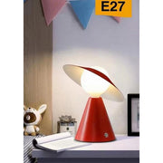 Trade Shop - Lampada Da Tavolo Decorativa Con Paralume A Cappello Orientabile Lume E27 D13 - Rosso