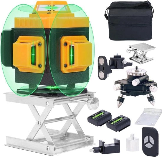 Livello Laser a 360° con Luce Verde - Aiuto Laser Autoallineante per Pavimento, Installazione di Gres e Decorazione di Parete