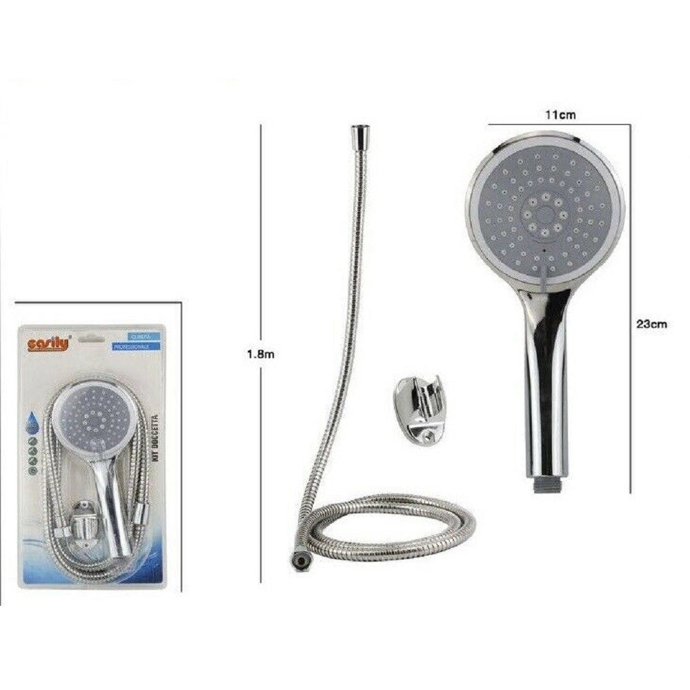 Trade Shop - Kit Bagno Doccetta Doccino Multigetto Soffione Doccia Laccio 1,8mt Staffa 69094 -
