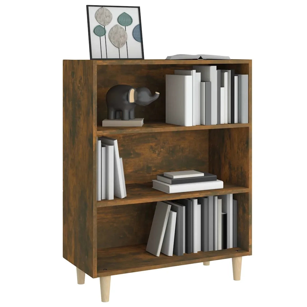 Credenza-Buffet-Armadio da cucina Rovere Fumo 69,5x32,5x90 cm in Legno Multistrato 675466