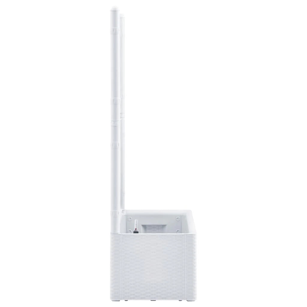Fioriera rialzata per piante fiori giardino traliccio e sistema di irrigazione 142 cm bianco 02_0001204