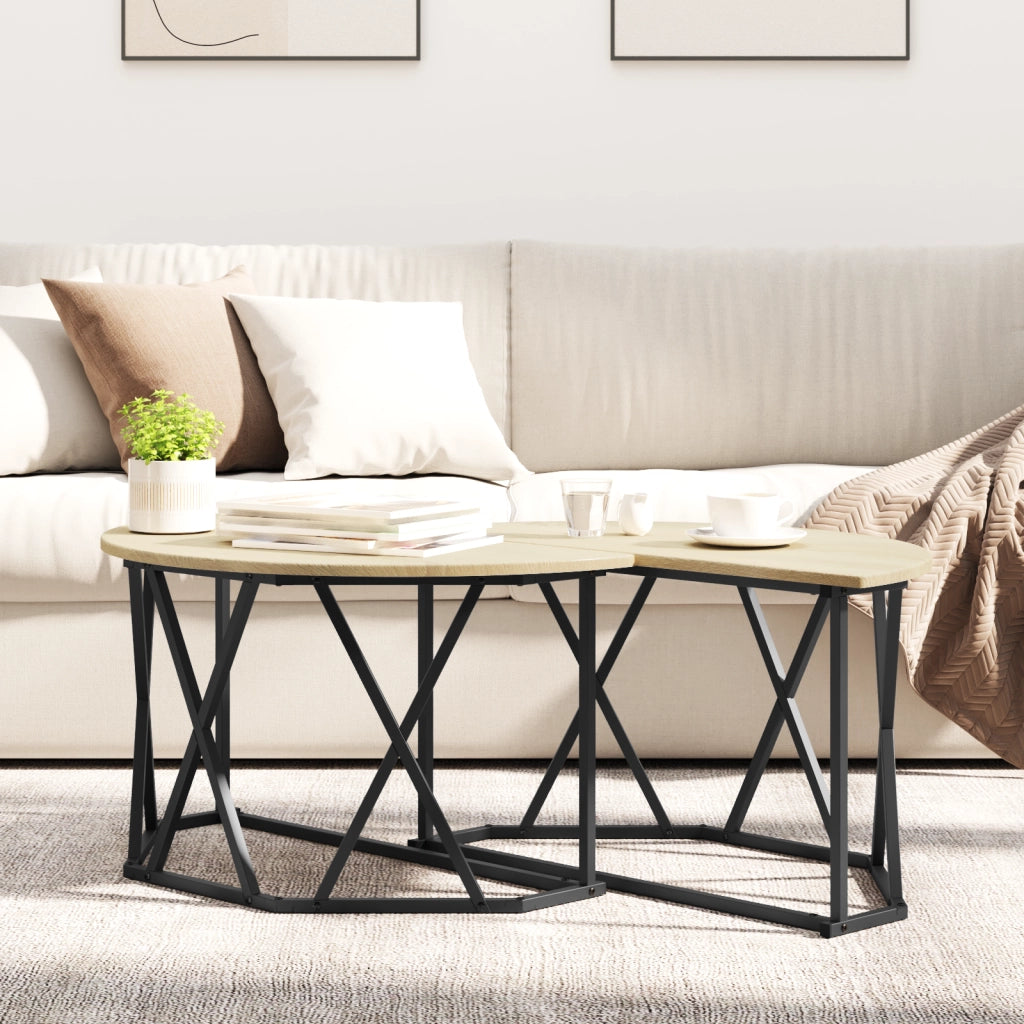Tavolino da caffÃ¨  in rovere Sonoma 80x80x42 cm in legno ingegnerizzato