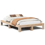 Letto matrimoniale | Letto per adulti | Letto senza Materasso 135x190 cm in Legno Massello di Pino