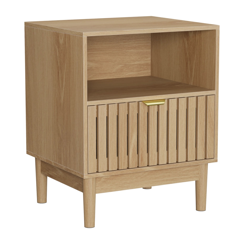 Comodino in Rovere con Cassetto ¨C MINIMAL ¨C 45x39x56,5 cm
