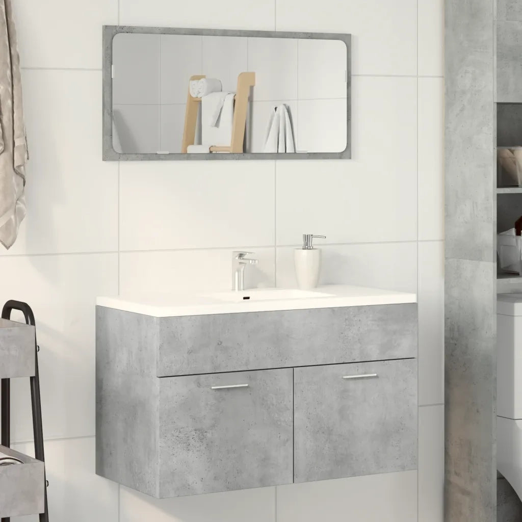 Mobile SottoLavabo | Armadio Lavabo Grigio Cemento 80x38,5x46 cm Multistrato