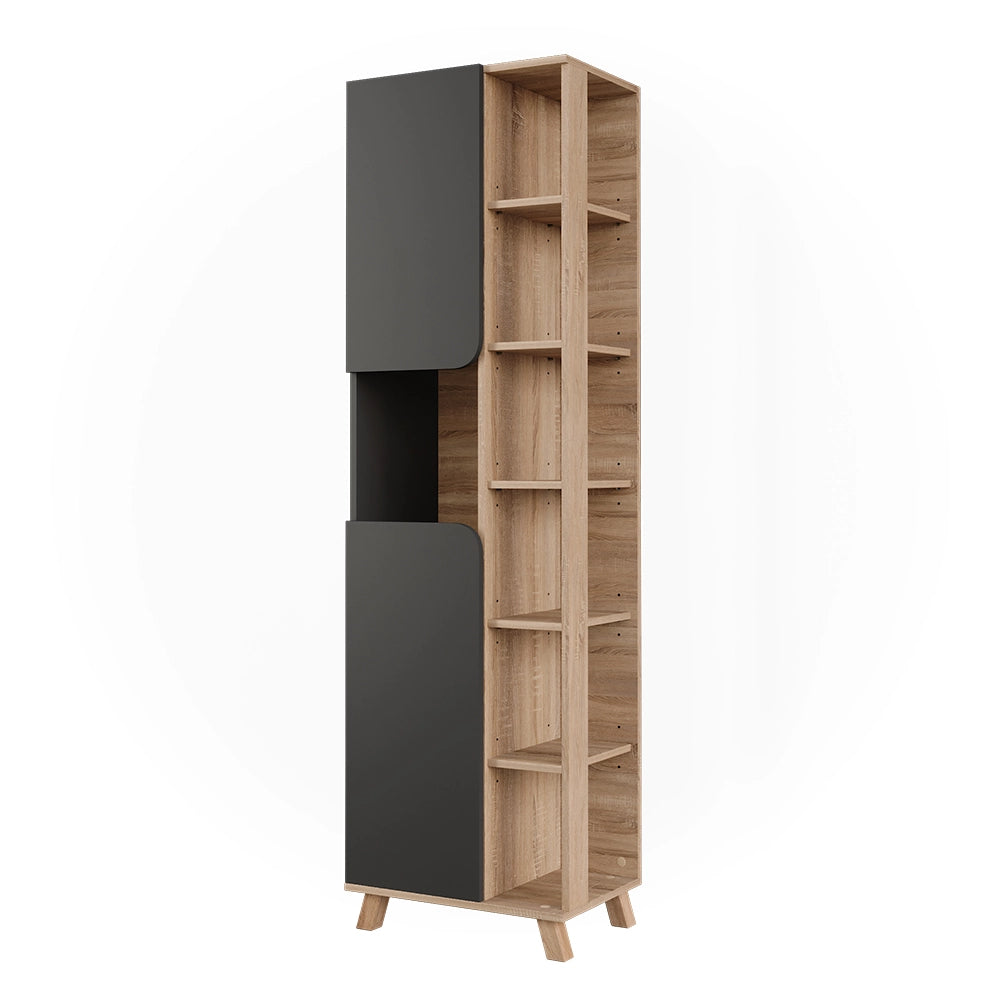 Vicco Mobile alto Sonoma/antracite 50 x 175 cm con 2 porte
