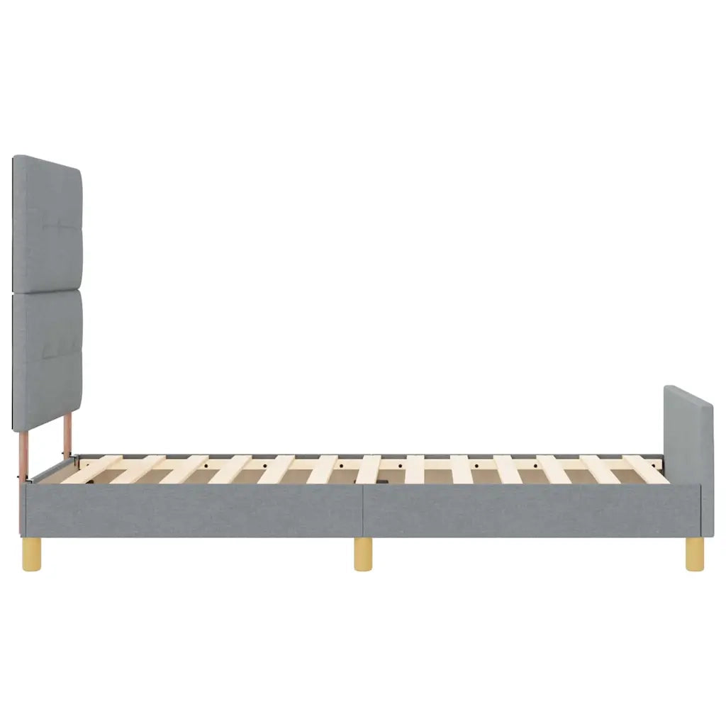 Struttura del letto Grigio chiaro 100 x 200 cm Tessuto 3344704