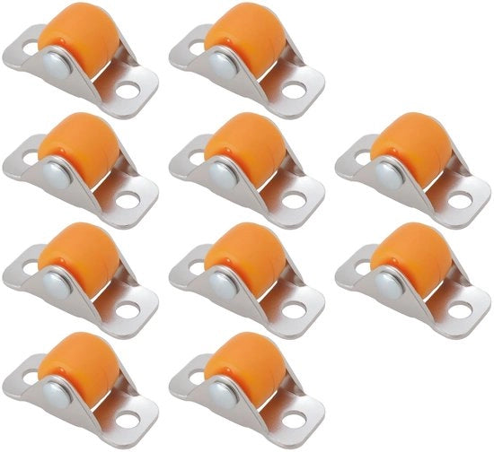Castor fissi per tavoli e scaffali - 10 pezzi - silenziosi e resistenti - ideali per superfici di lavoro e tavoli - realizzati con materiali duraturi e resistenti.