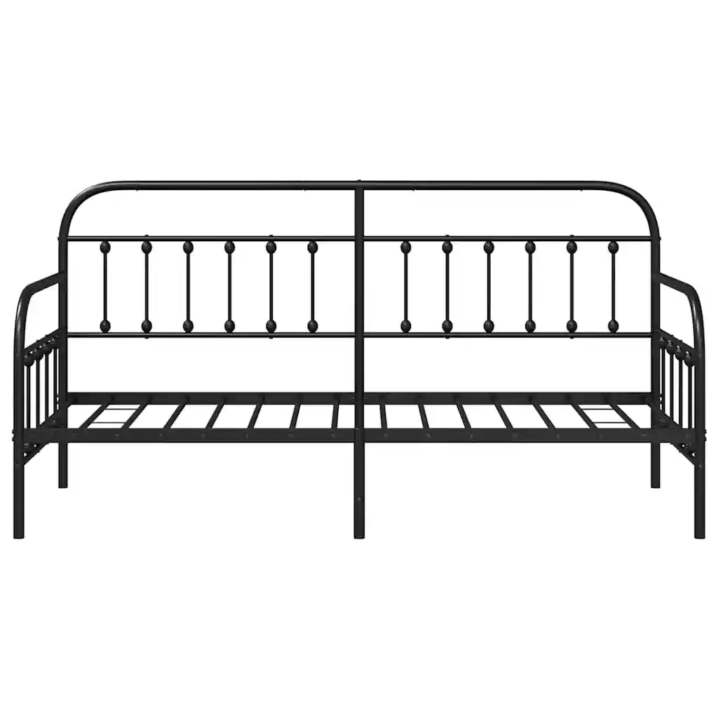 Struttura per letto di giorno Nero 75 x 190 cm 42002628