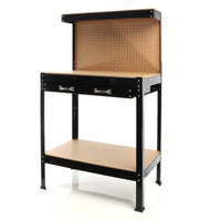 Banco da lavoro 800x500x1400mm Tavolo da officina con parete forata