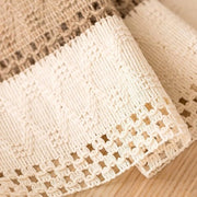 Tavolo da pranzo in cotone, 180cm, con bordatura boema e uncino per decorare la tavola