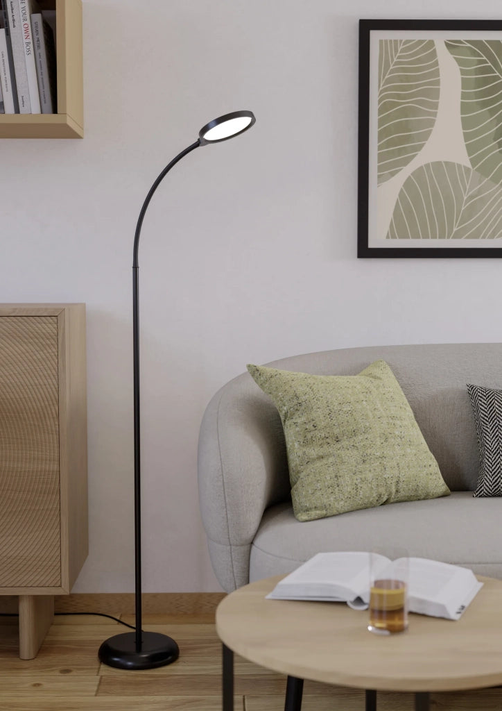 Piantana Industrial Minimal Lauro Plastiche Nere Led 5,5W 600Lm Ip20