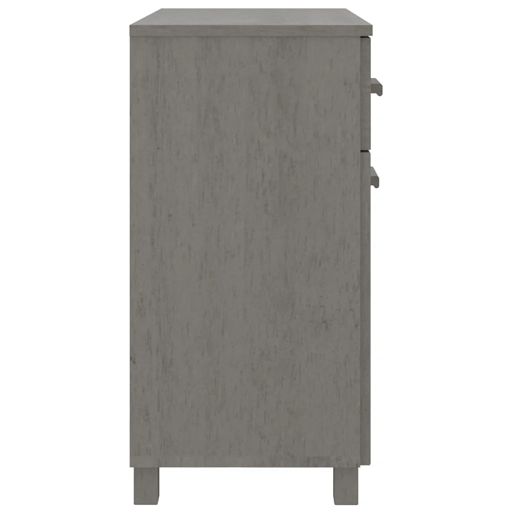 Credenza Grigio Chiaro 79x40x80 cm in Legno Massello di Pino cod mxl 6590