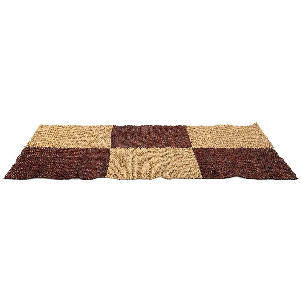 Tappeto in fibra marrone 120x60x1,2h cm