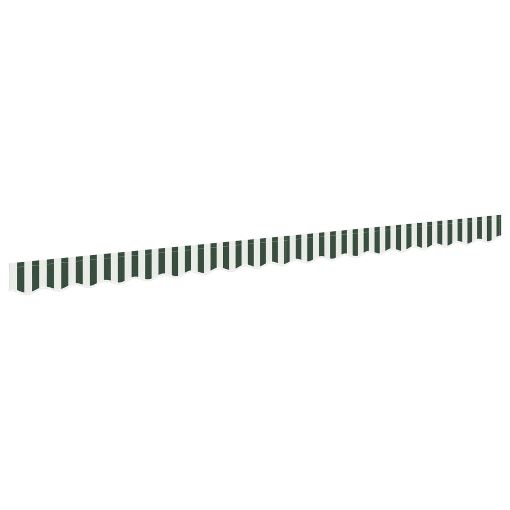 Valance Ombrellone per Struttura da 4 m Verde e Bianco 3.8x0.2 m