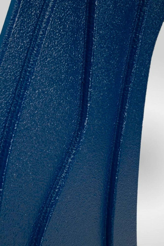 Specchio Brennero, Specchiera, Articolo d'arredo a muro, Decorazione con specchio, 90x4 h97 cm, Blu