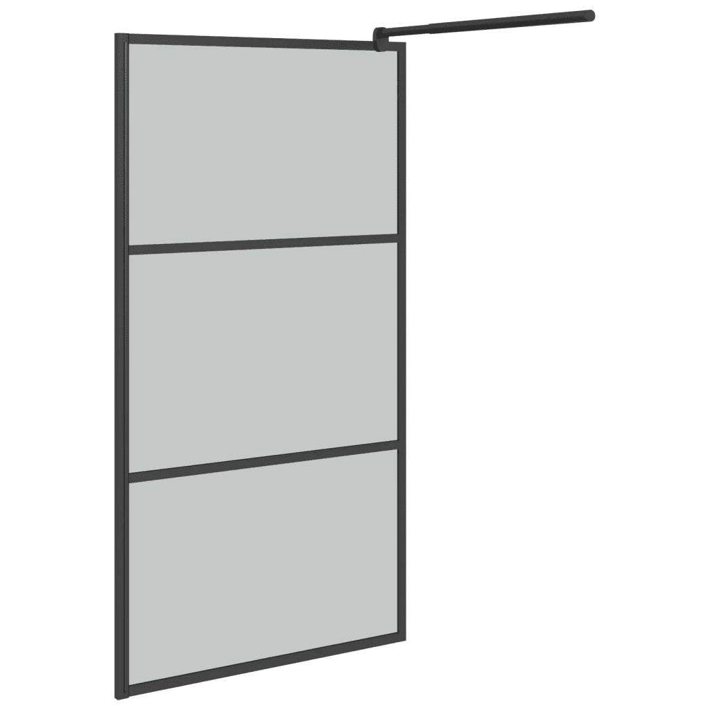 Parete Doccia Walk in 115x195 cm in Vetro Scuro ESG Nero cod mxl 64702