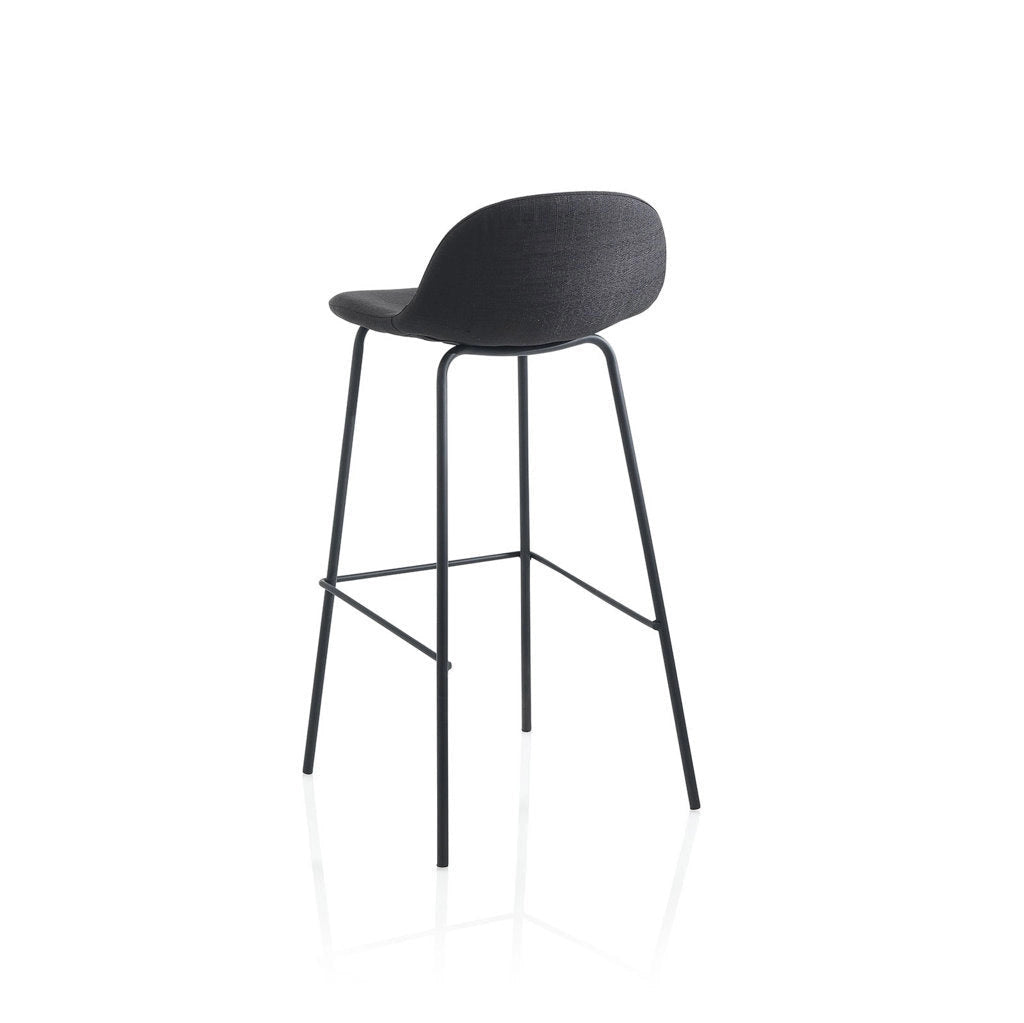 Set 2 Sgabelli 42x43x91,5 cm in Tessuto Nero