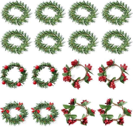 Servizi da tavola in metallo rustico da 16 pezzi con decorazione a forma di holly berry - servizi per tovaglie - servizi per tovaglie con motivi rustici - manufatti artigianali - servizi da tavola per occasioni speciali