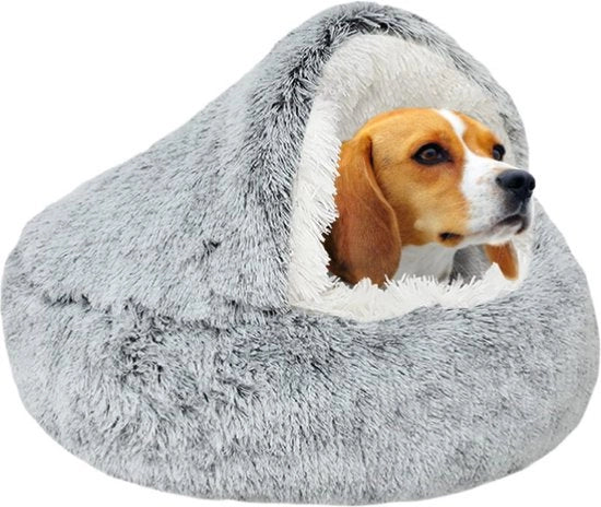 Culla per cani - 65cm - calmante e ansia riduttore - per cani piccoli e medi - fondo antiscivolo - grigio