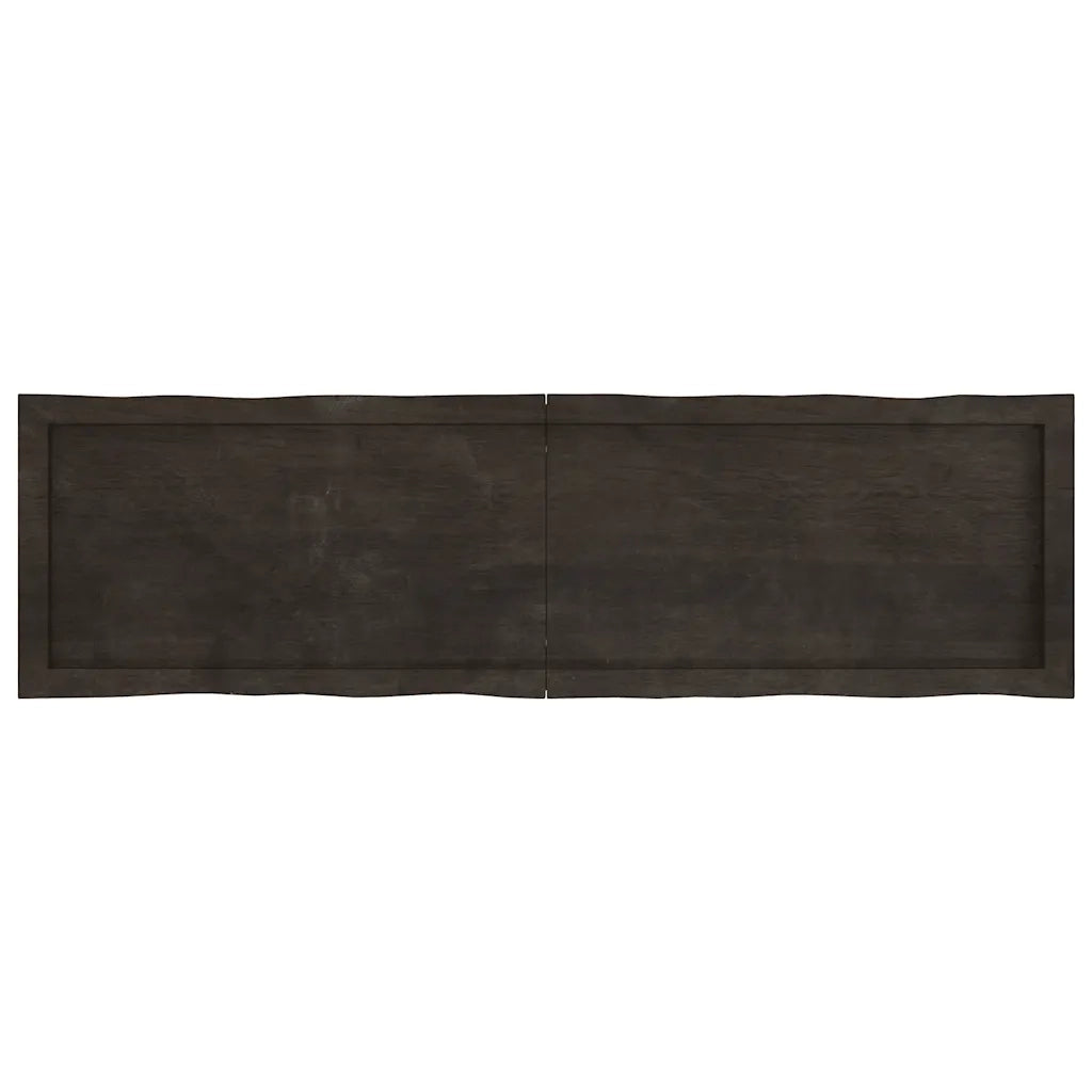 Piano Tavolo | Superficie Tavolo | Piano Scrivania Marrone Scuro 140x40x(2-6)cm Rovere Non Trattato