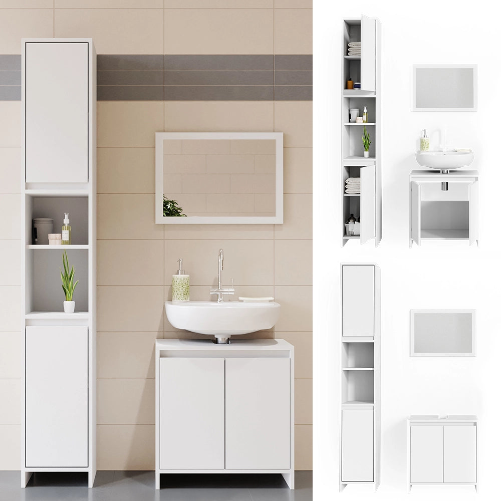 Vicco Set di mobili da bagno Bianco Set di 3