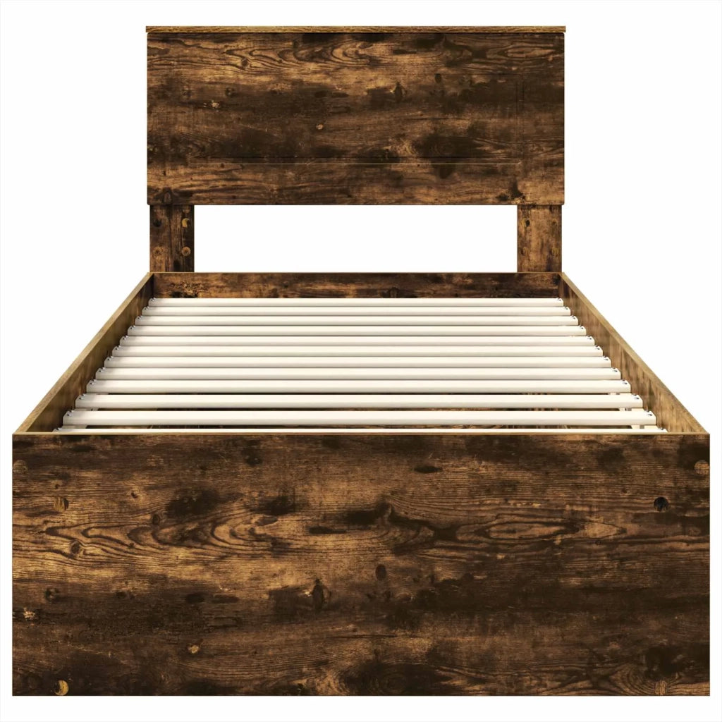 Struttura del letto Rovere fumé 75 x 190 cm Legno multistrato